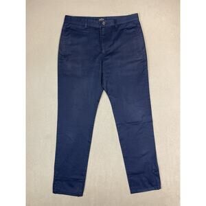 A.P.C. Pants Mens 29 Blue Tapered Chino Mid Rise Regular Fit Zip Fly Preppy‎